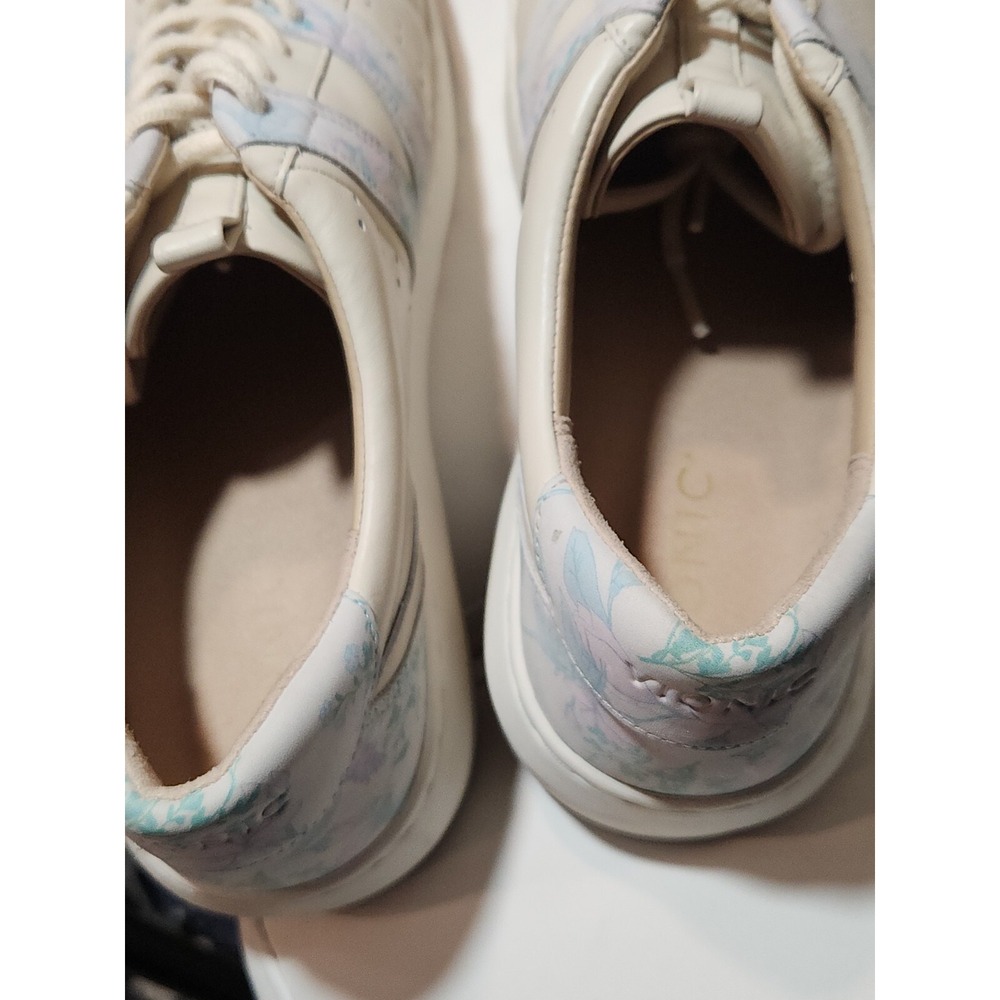 Vionic Shoes‎ Womens 10 Sneakers Tennis Simasa Leather Platform Cream Botanical - Picture 6 of 8
